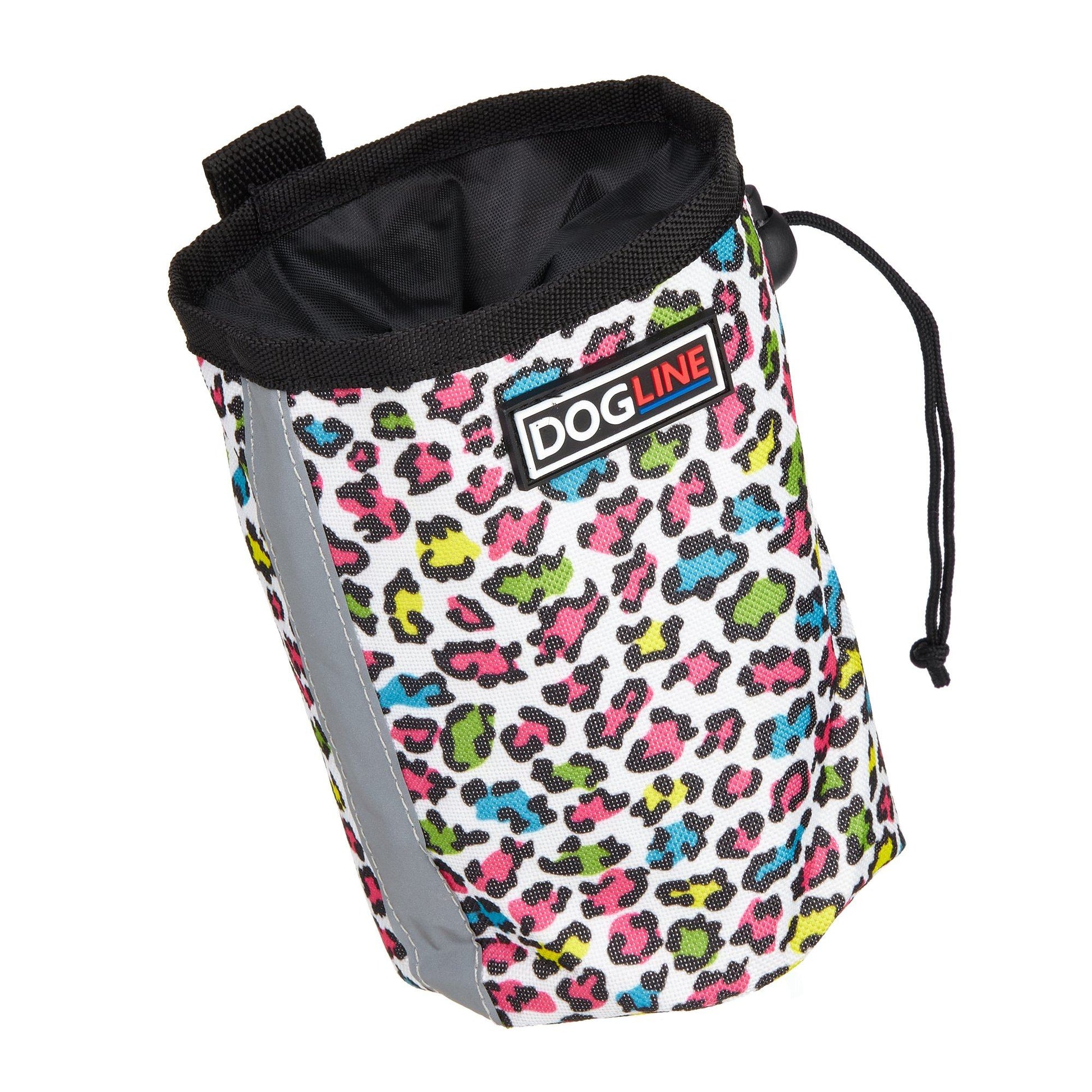 Beta Treat Pouch with Built-In Waste Bag Dispenser Leopard Multicolor Training Gear Dogline
