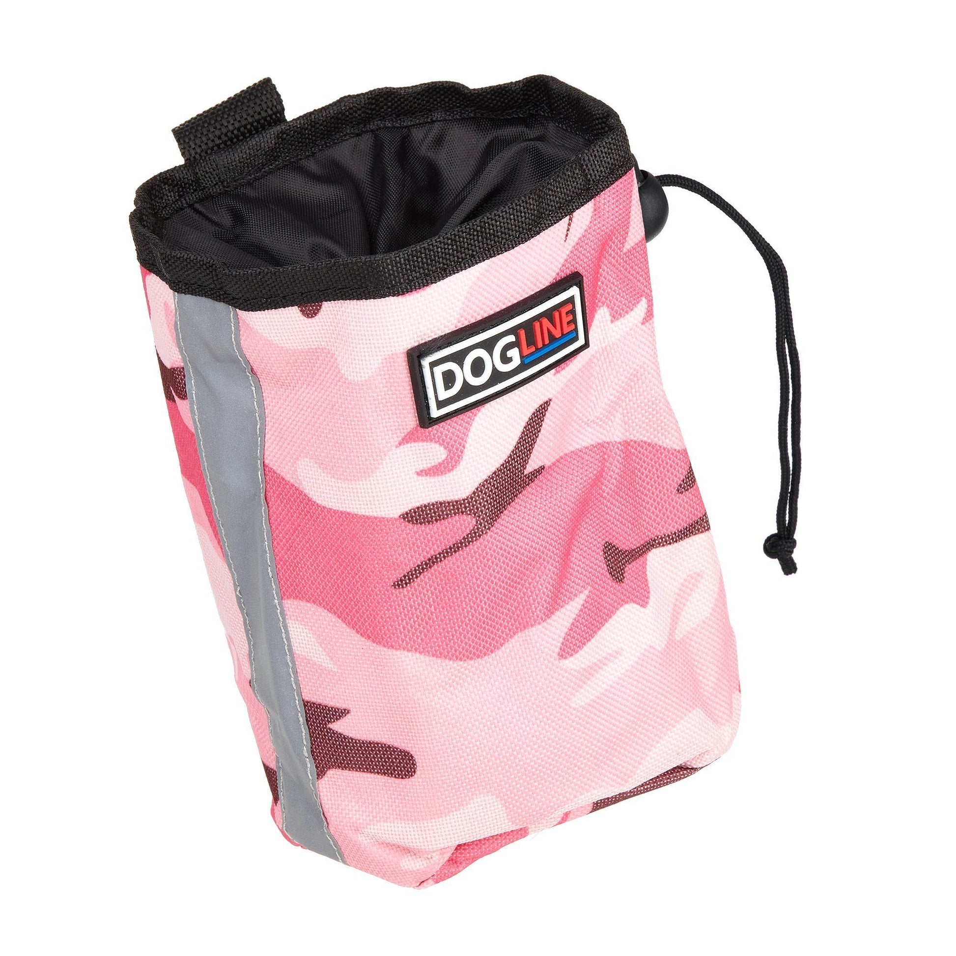 Beta Treat Pouch with Built-In Waste Bag Dispenser Pink Camo Training Gear Dogline