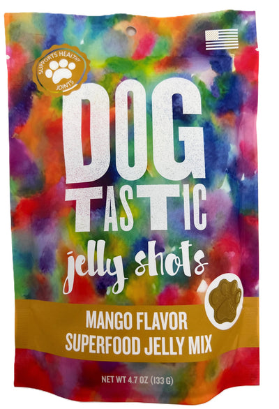 Dogtastic Jelly Shots Gelatin Mix for Dogs - Mango Flavor Dog Treats Dogtastic