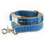 Dusty Blue Velvet Essential Martingale Dog Collar 2 Hounds Design