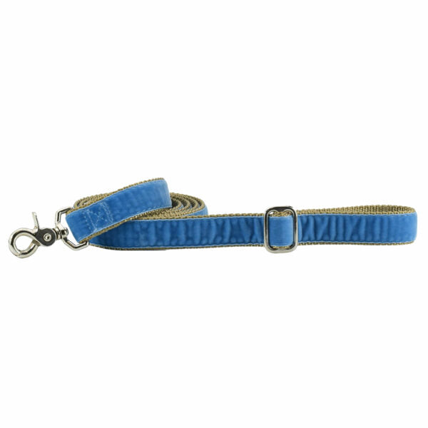 Dusty Blue Swiss Velvet Leash 2 Hounds Design