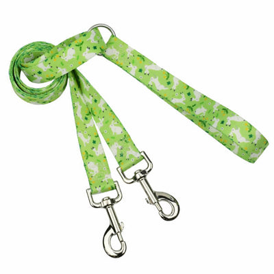 Lucky Dog Double Connection Leash – EarthStyle Standard Training Leash 2 Hounds Design