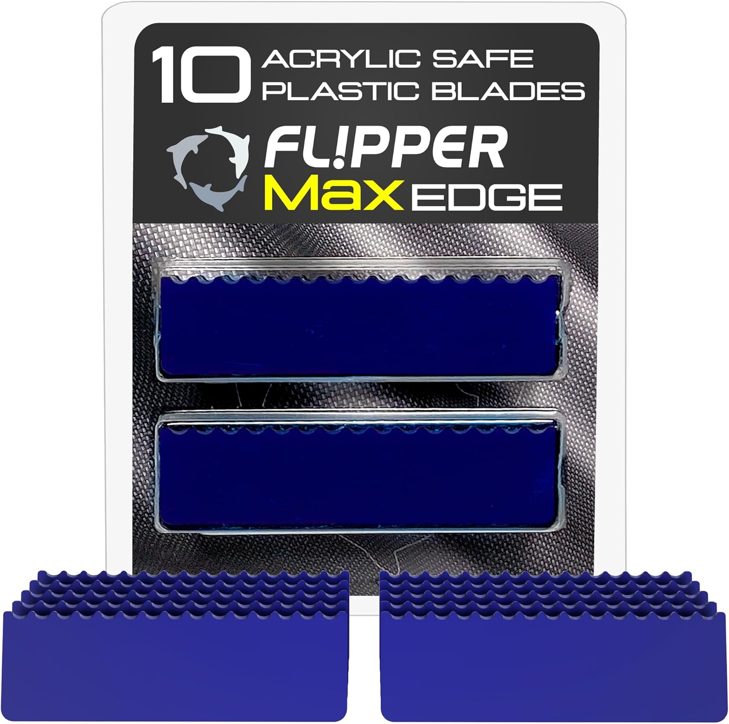 Flipper Edge Standard Acrylic Safe Plastic Blades 10 Pack Replacement Blades Flipper Aquarium Products