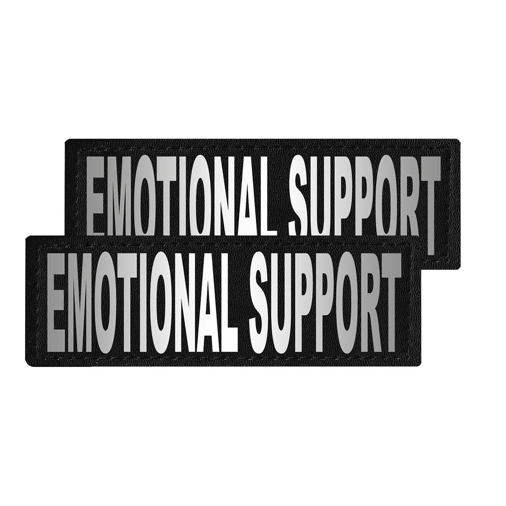 Removable Reflective Patches (Set of 2) "EMOTIONAL SUPPORT" Dog Patches Dogline