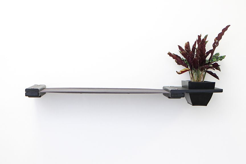 Cat Hammock Wall with Planter Onyx Bamboo Charcoal Gray Canvas 24" Cat Hammock Catastrophic Creations