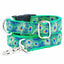1″ Paradise Found Navy Essential Buckle Martingale Dog Collar 2 Hounds Design
