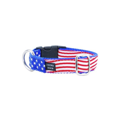 1″ Stars and Stripes Essential Dog Collar Dog Collar 2 Hounds Design