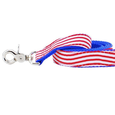 1″ Stars and Stripes Ribbon Dog Leash 2 Hounds Design
