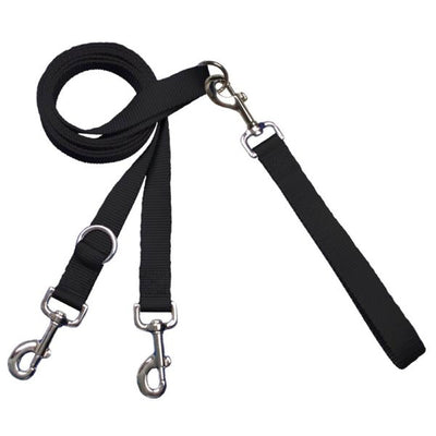 Euro Dog Leash Double Connection (Multiple Color Options) Black 2 Hounds Design