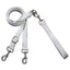 Euro Dog Leash Double Connection (Multiple Color Options) Silver 2 Hounds Design
