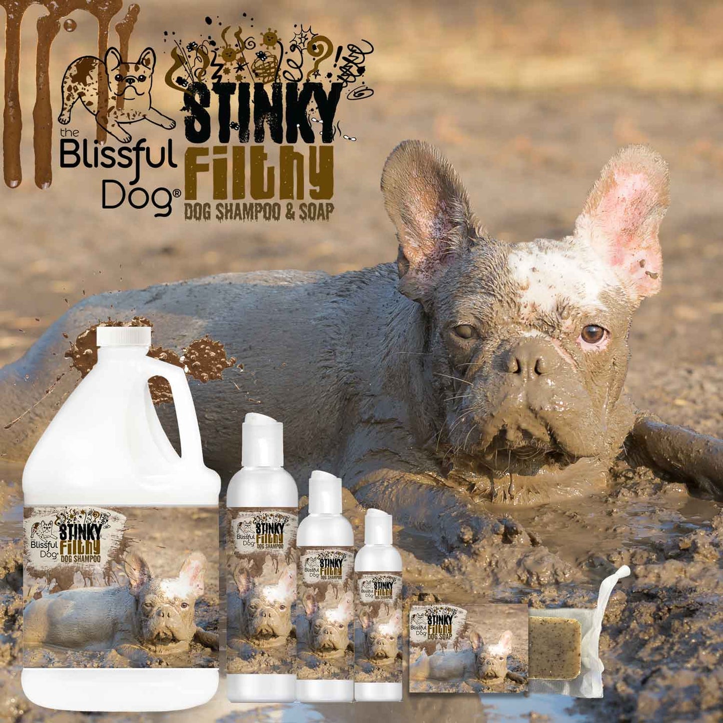 Stinky Filthy Dog Shampoo & Soap 8 OZ Bottle SHAMPOO The Blissful Dog