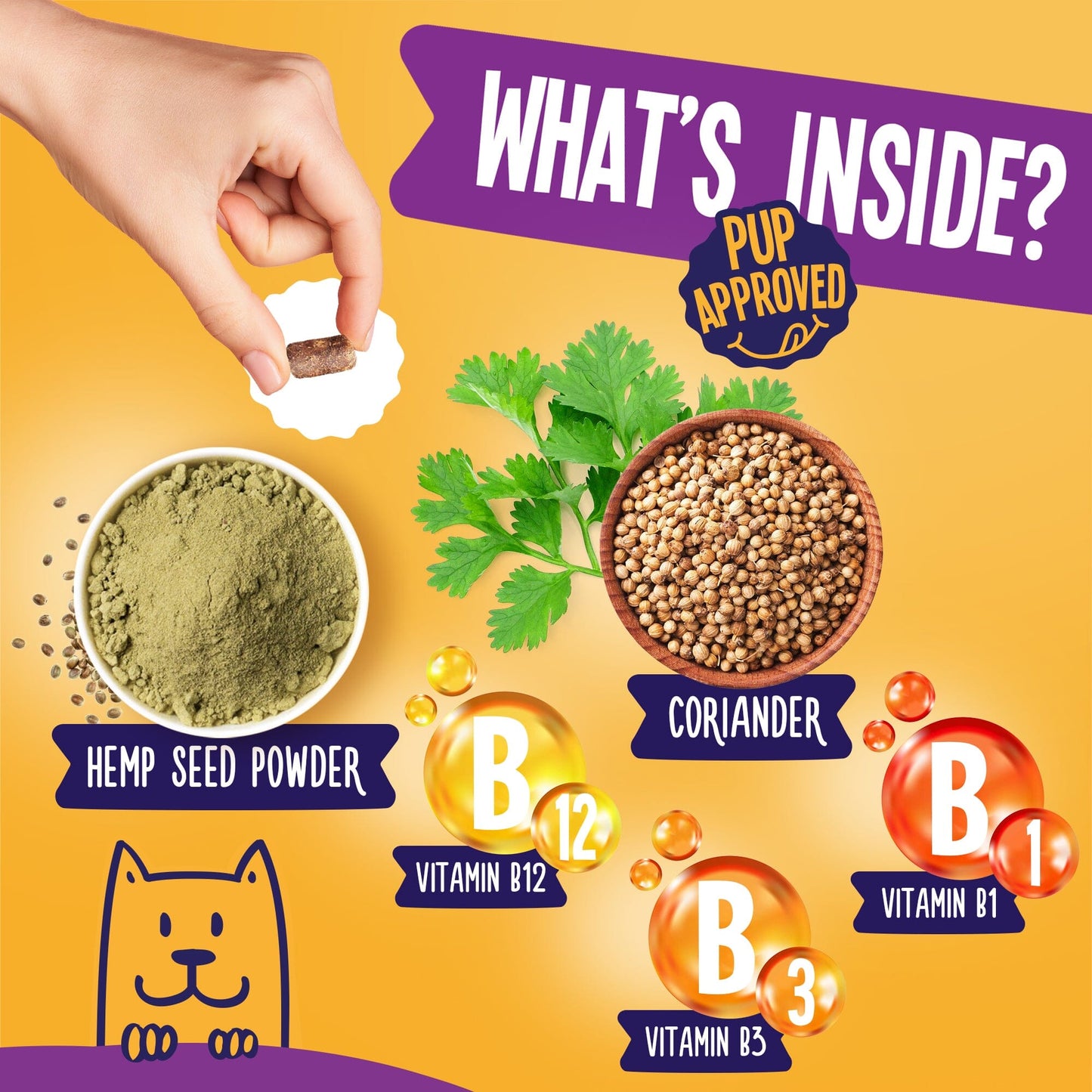 Flea & Tick With Hemp For Dogs 9oz Jar (120 count) Dog Soft Chews Dogline