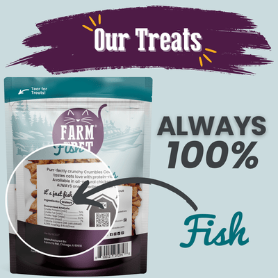 Fish Crumbles for Cats | All-Natural Fish Cat Treats Crumble Farm To Pet