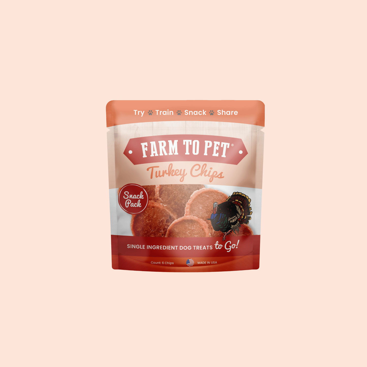 Turkey Chips Snack Pack Bundles | Low Allergen Treats for Training Snack Pack Farm To Pet