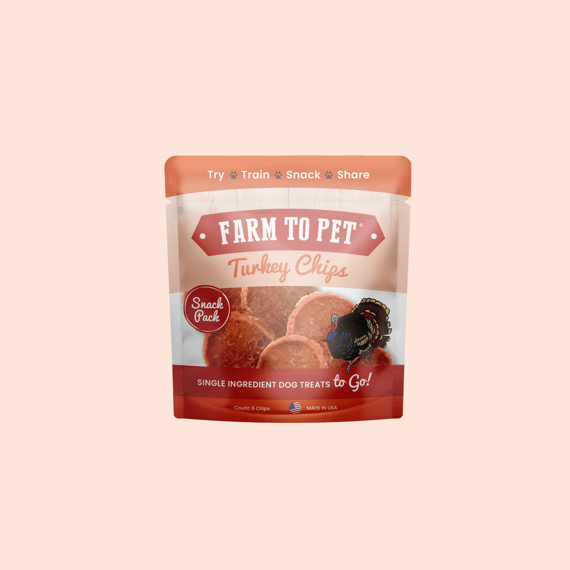 Turkey Chips Snack Pack Bundles | Low Allergen Treats for Training Snack Pack Farm To Pet