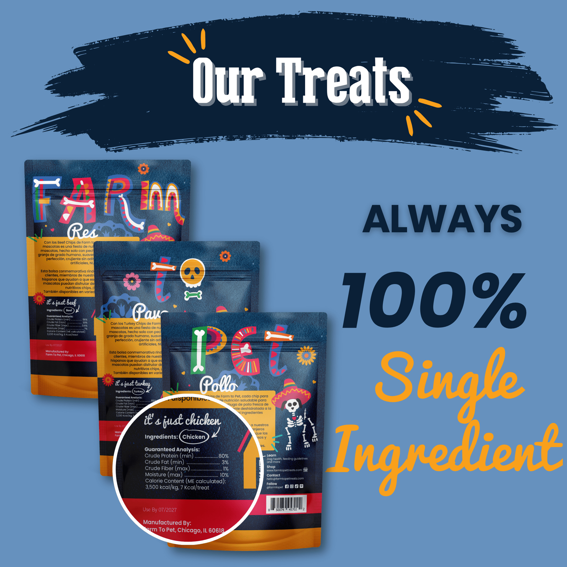 Premios Para Perros Fiesta Pack | Dog Treat Variety Bundle Chip Farm To Pet