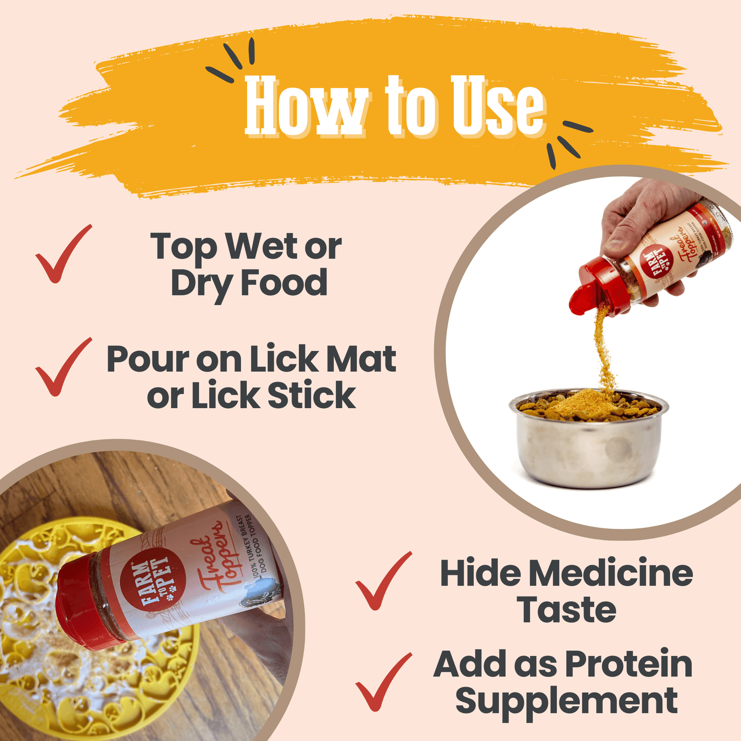 Treat Topper Turkey Dog Food Topper | Healthy Meal Supplement for Dogs Topper Farm To Pet