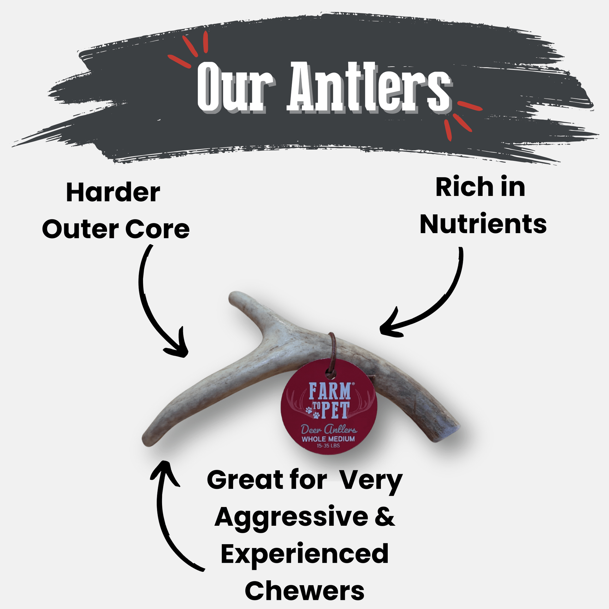 Deer Antler Dog Chews | Organic Chews for Dogs Antler Dog Chew Farm To Pet