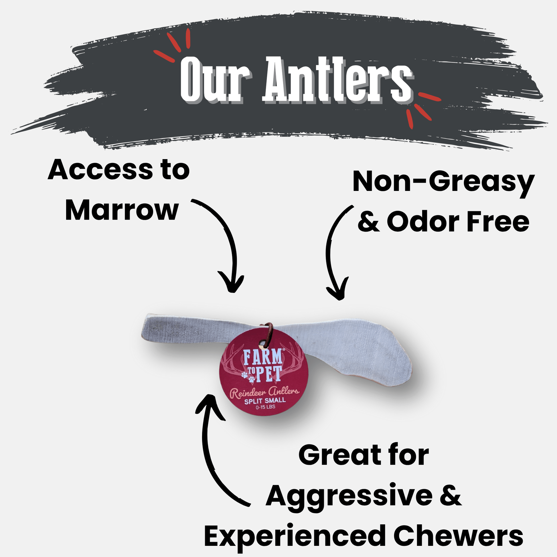 Reindeer Antler Dog Chews | Organic Chews for Dogs Antler Dog Chew Farm To Pet