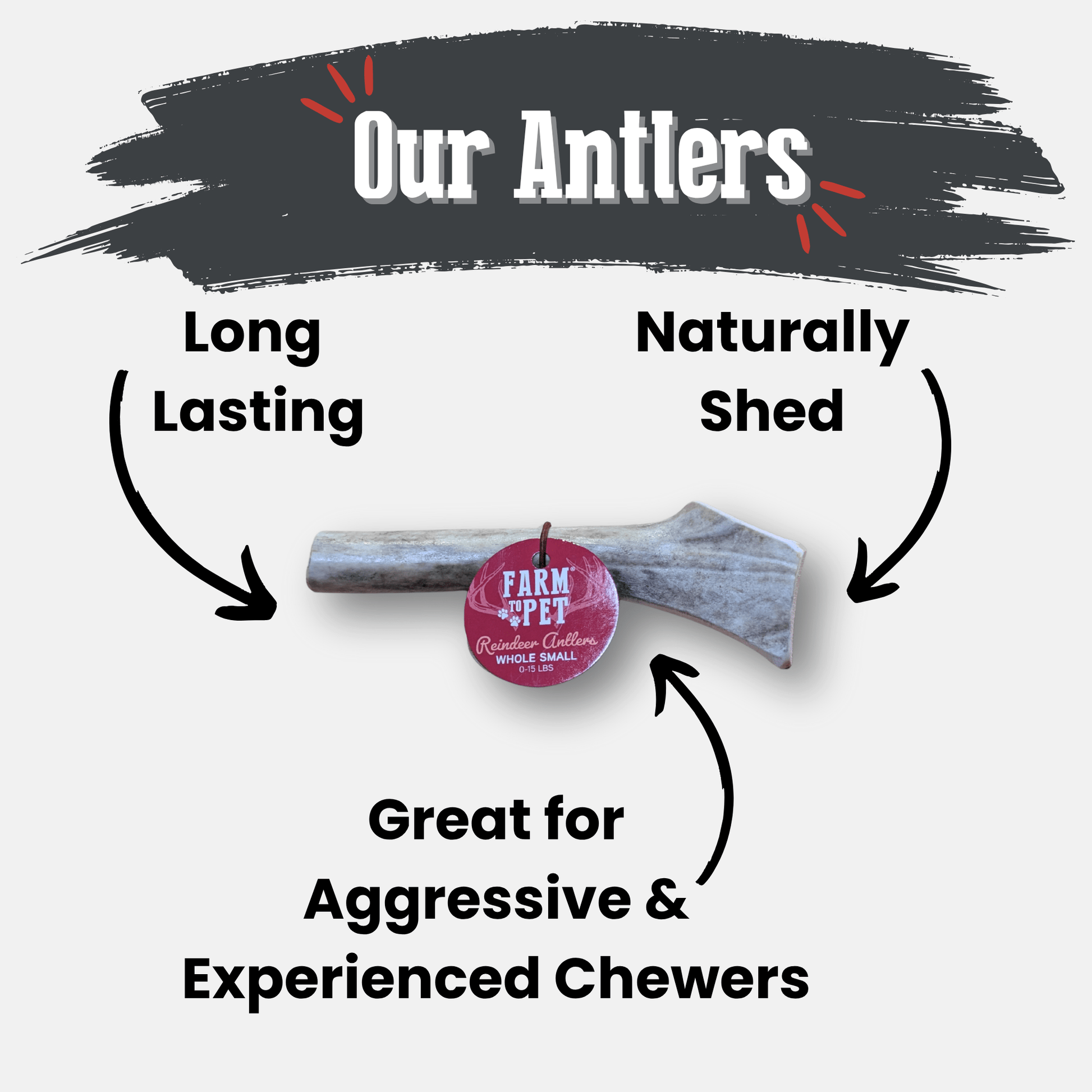 Reindeer Antler Dog Chews | Organic Chews for Dogs Antler Dog Chew Farm To Pet