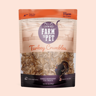 Turkey Crumbles for Cats | Grain-Free Cat Treats Crumble Farm To Pet