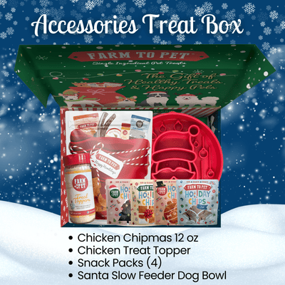 Seasons Treatings Dog Treats & Accessory Box Chicken + Slow Feeder Custom Box Farm To Pet