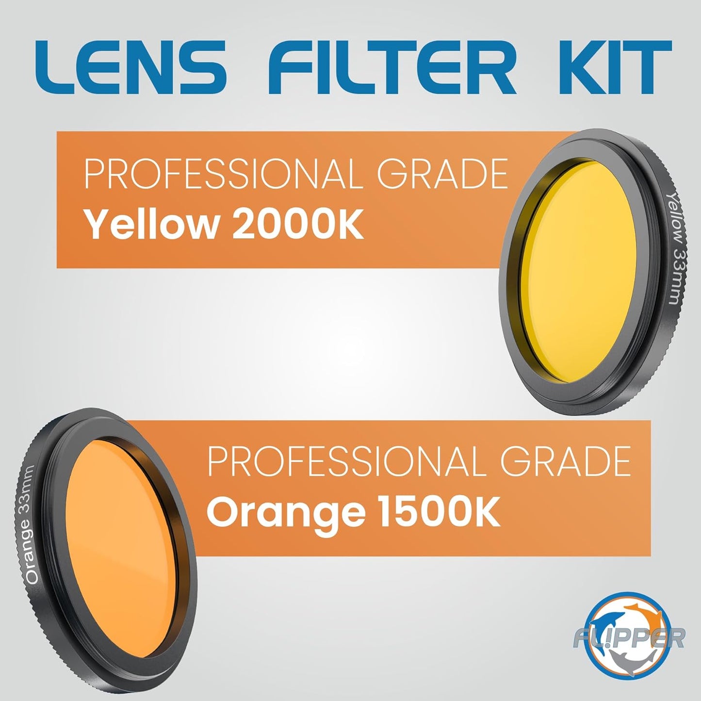 Flipper Flip-Kick Phone Filter Aquarium Reef Lens with Orange and Yellow Lenses Aquarium Viewer Flipper Aquarium Products