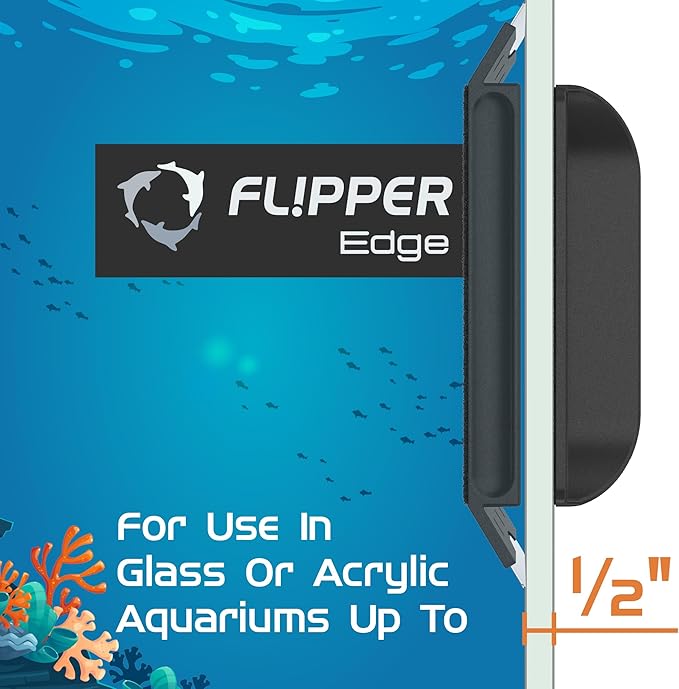 Flipper Edge 2 in 1 Floating Magnetic Aquarium Algae Cleaner (Standard) Aquarium Cleaning Supplies Flipper Aquarium Products