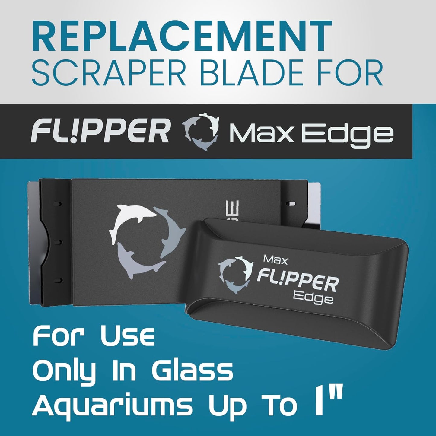 Flipper Edge MAX Stainless Steel Replacement Blades 4 Pack Replacement Blades Flipper Aquarium Products