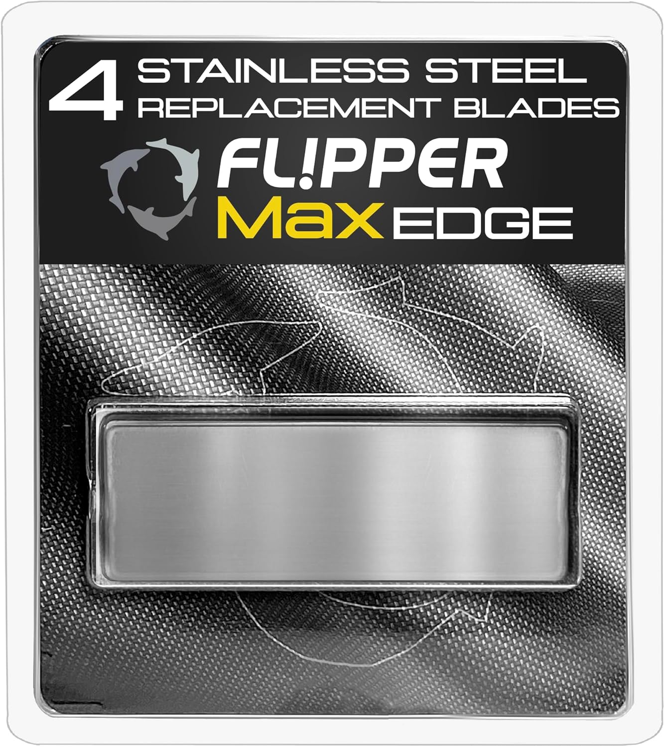 Flipper Edge MAX Stainless Steel Replacement Blades 4 Pack Replacement Blades Flipper Aquarium Products