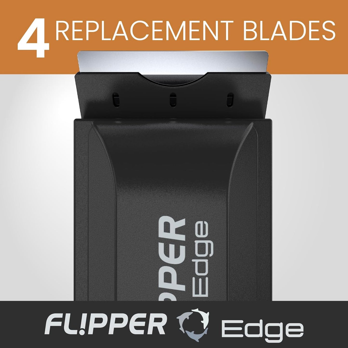 Flipper Edge Standard Stainless Steel Replacement Blades 4 Pack Replacement Blades Flipper Aquarium Products