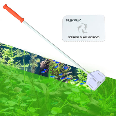 Flipper Platinum Aquarium Algae Scraper - 28" Hand Held Scraper Flipper Aquarium Products