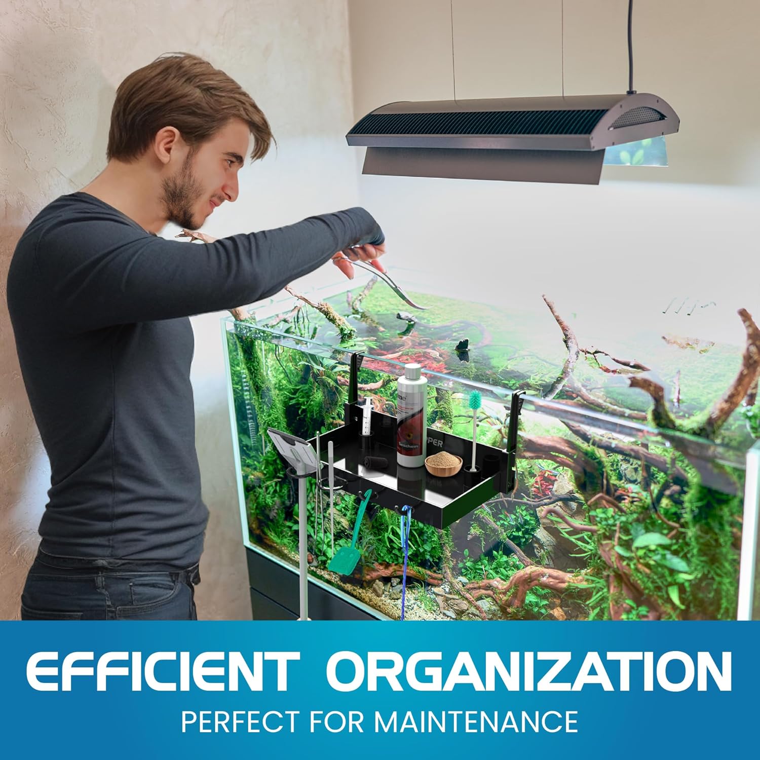 Flipper Tank Buddy Workspace and Utility Tray for Rimless Aquariums Flipper Aquarium Products