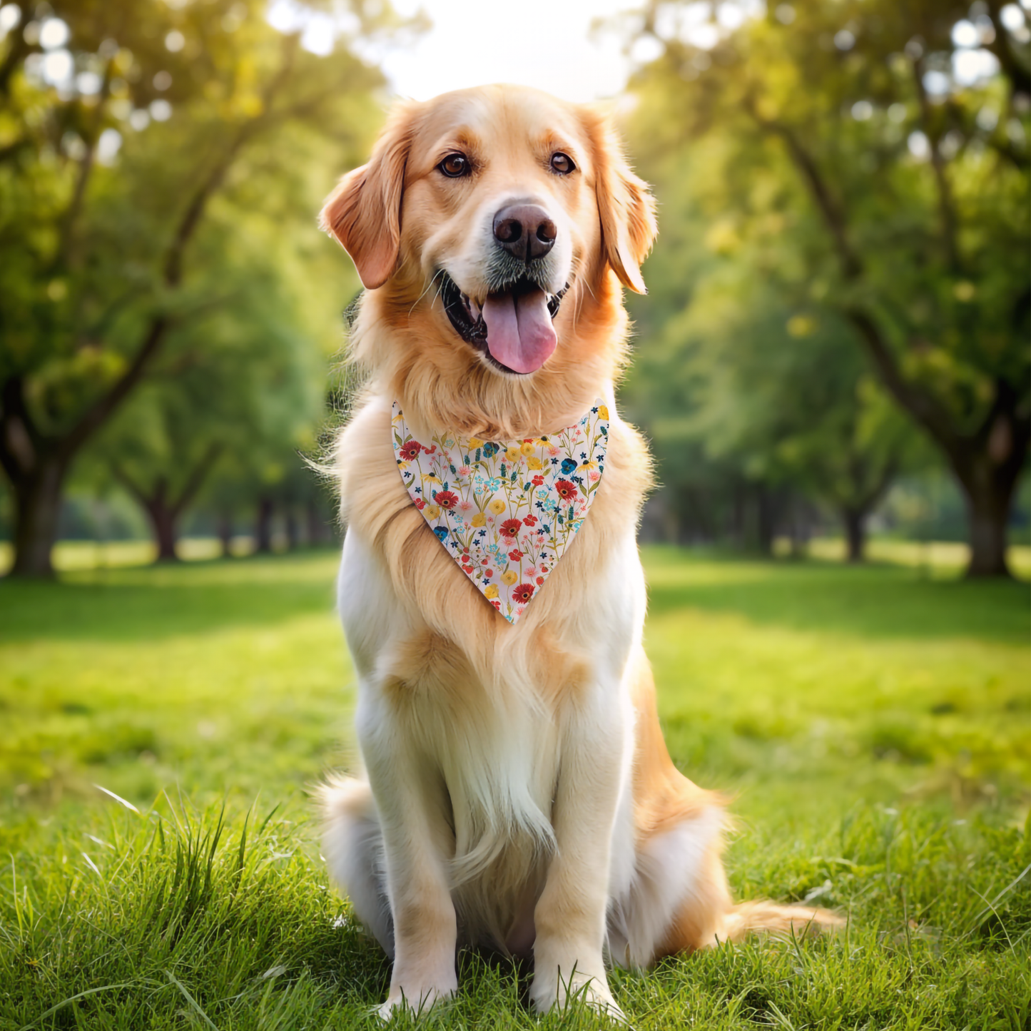 Spring Flowers Dog Bandana New Arrivals Dog Bandana Happy Tails Outfitters