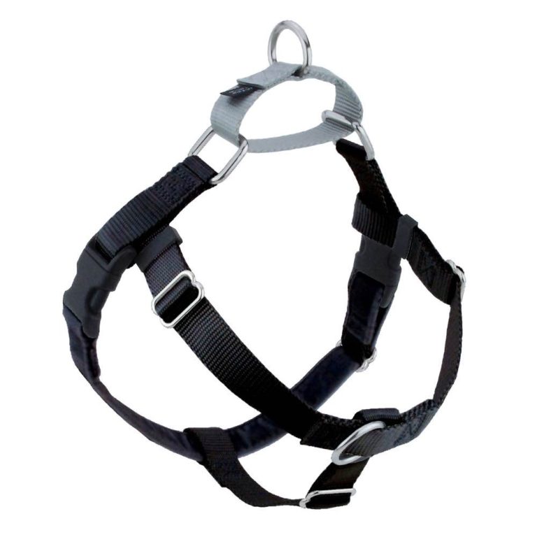 Black Freedom No-Pull Dog Harness 2 Hounds Design