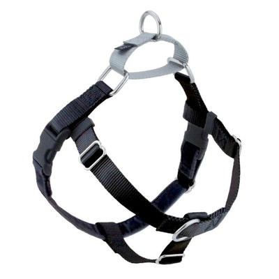 Black Freedom No-Pull Dog Harness 2 Hounds Design