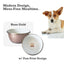 Deep Dog Bowl with Paw Print Design – Stainless Steel Bowl, Ideal for Small, Medium to Large Dogs – Rose Gold Deep Bowls American Pet Supplies