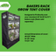 48x18x72 Baker's Rack Grow Tent Cover – Clear Front Door, Adjustable Ventilation & Fully Enclosed Bottom Thrive Ecosystems