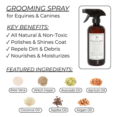 Grooming Spray - for Dogs & Horses The Hoof & Paw Co.