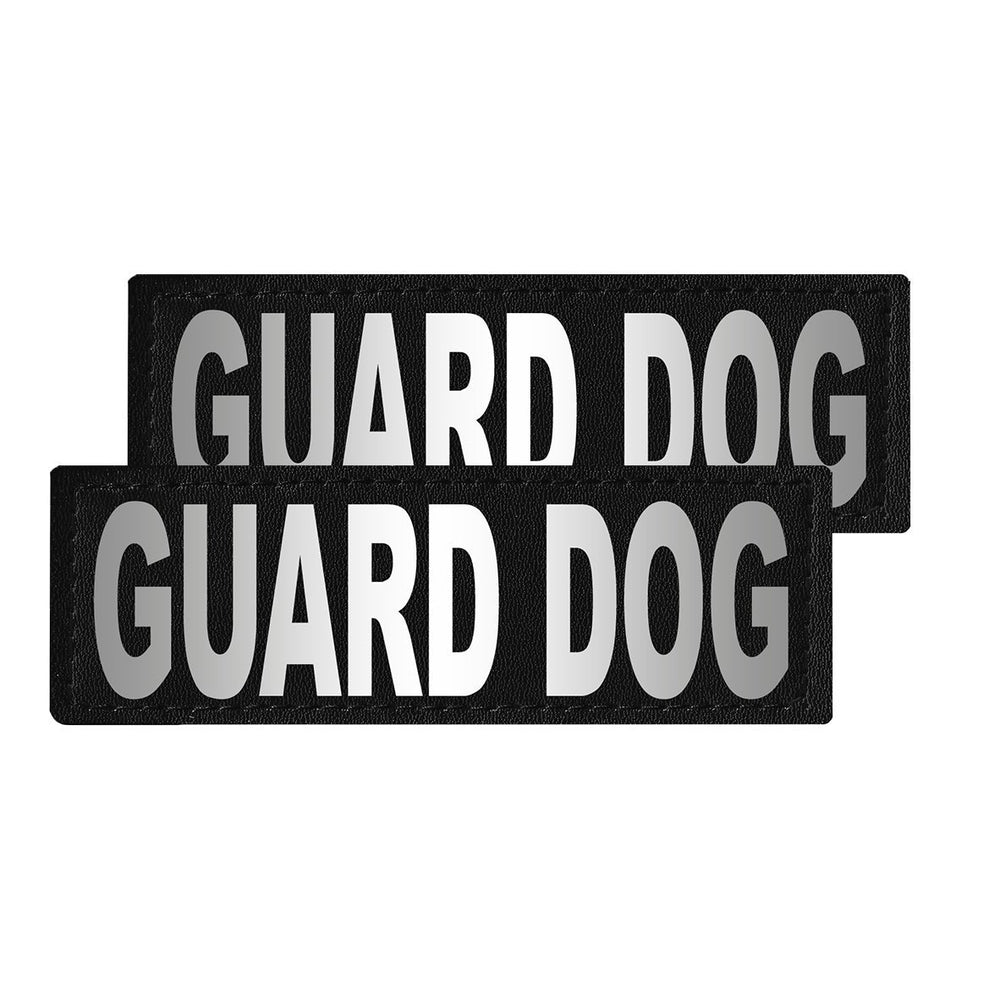 Removable Reflective Patches (Set of 2) "GUARD DOG" Dog Patches Dogline