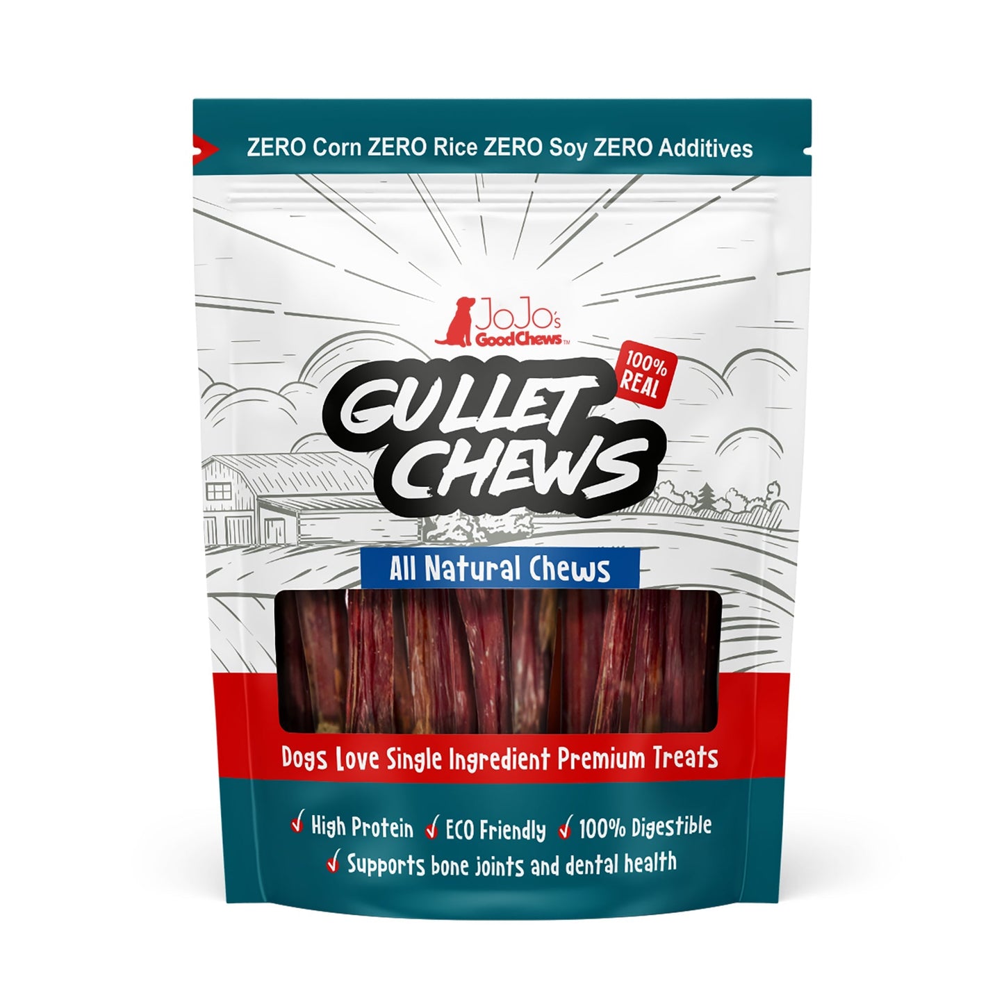 All-Natural Beef Gullet Stick Dog Treats – Delicious & Nutritious, Healthy Chews – 6 Inches (5-Pack) Dog Treats American Pet Supplies