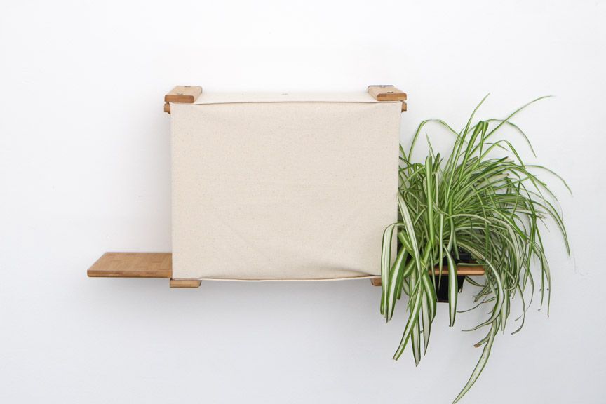 Deluxe Cat Cubby Bed Natural Bamboo Blank Planter Catastrophic Creations