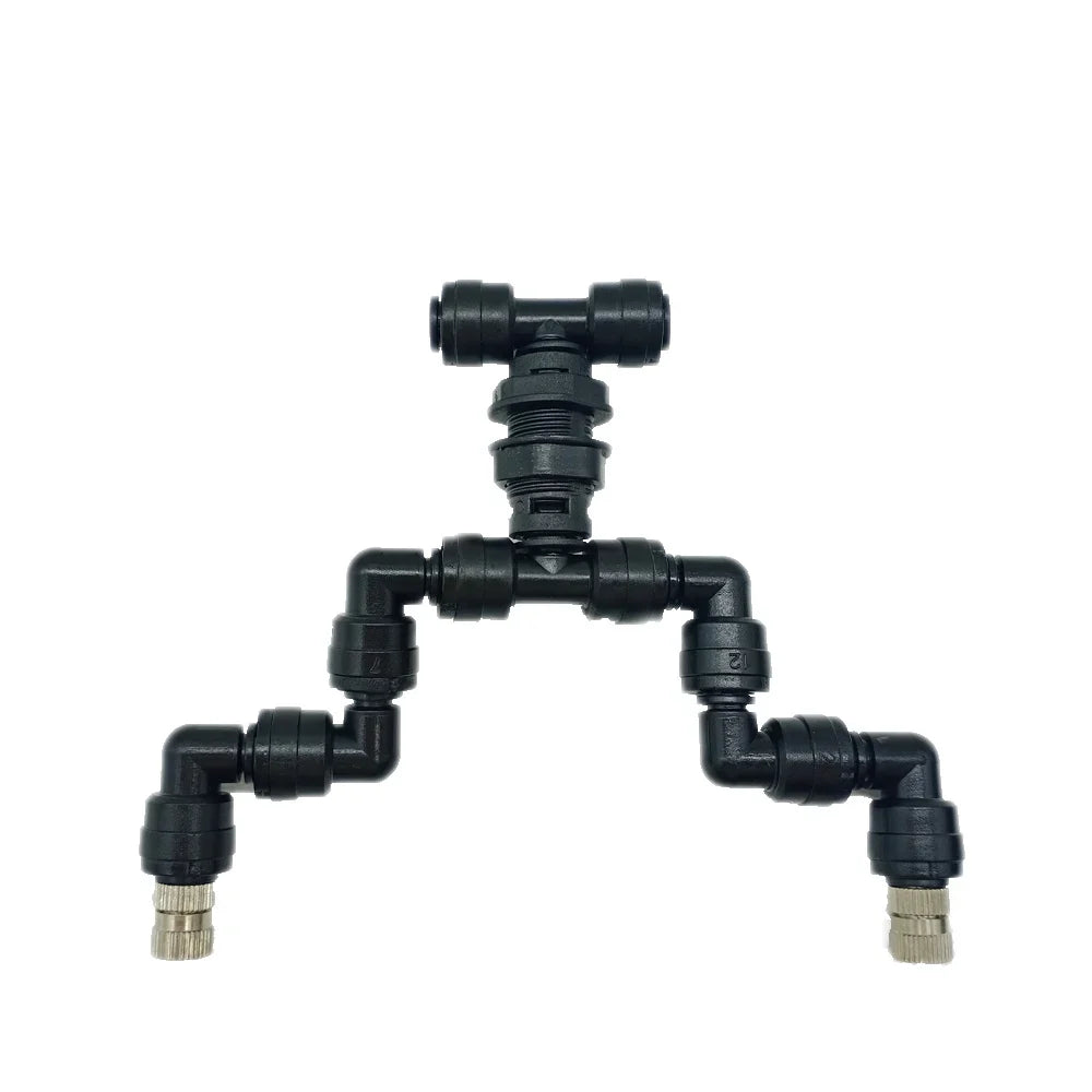 360° Adjustable Reptile Misting Nozzle – High-Pressure Fogger for Terrariums, Greenhouses, and Rainforest Enclosures Black Two head Thrive Ecosystems