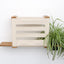 Deluxe Cat Cubby Bed Natural Bamboo Slotted Planter Catastrophic Creations