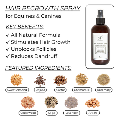 Hair Regrowth Spray for Dogs & Horses The Hoof & Paw Co.