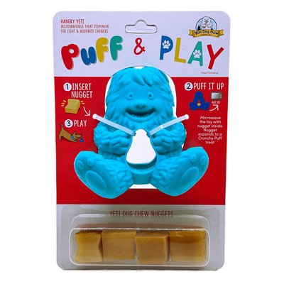 Yeti Dog Chew Puff & Play Hangry Yeti Blue Yeti Dog Chew