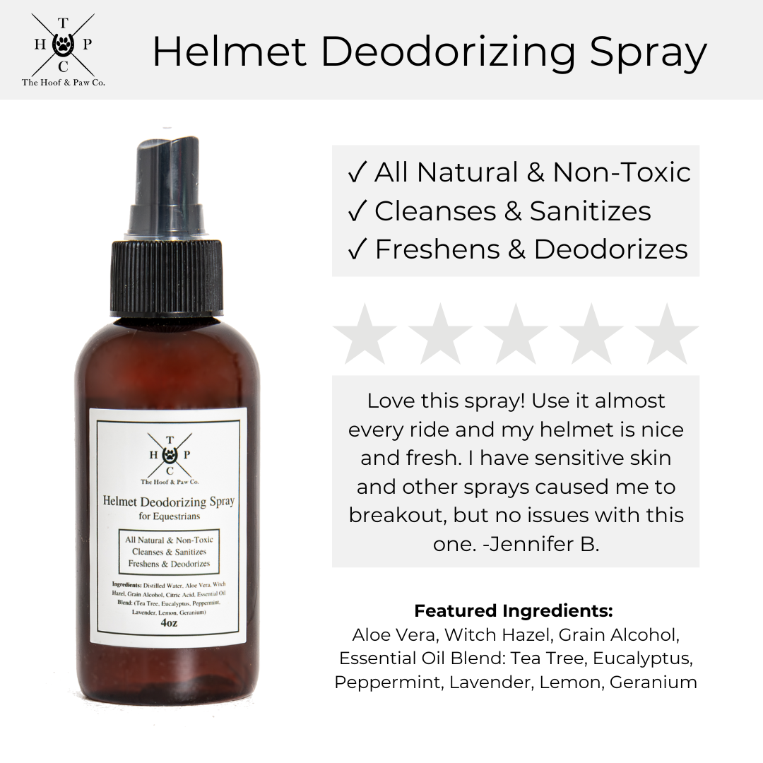 Helmet Deodorizing Spray for Humans - 4oz The Hoof & Paw Co.