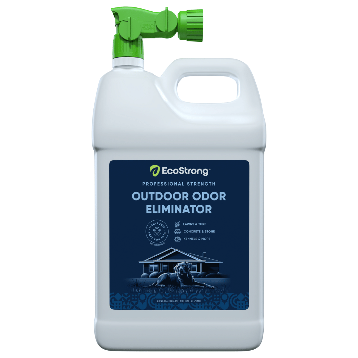 Outdoor Odor Eliminator 1 Gallon Jug and Hose End Sprayer Pet & Animal > Outdoor Odor EcoStrong