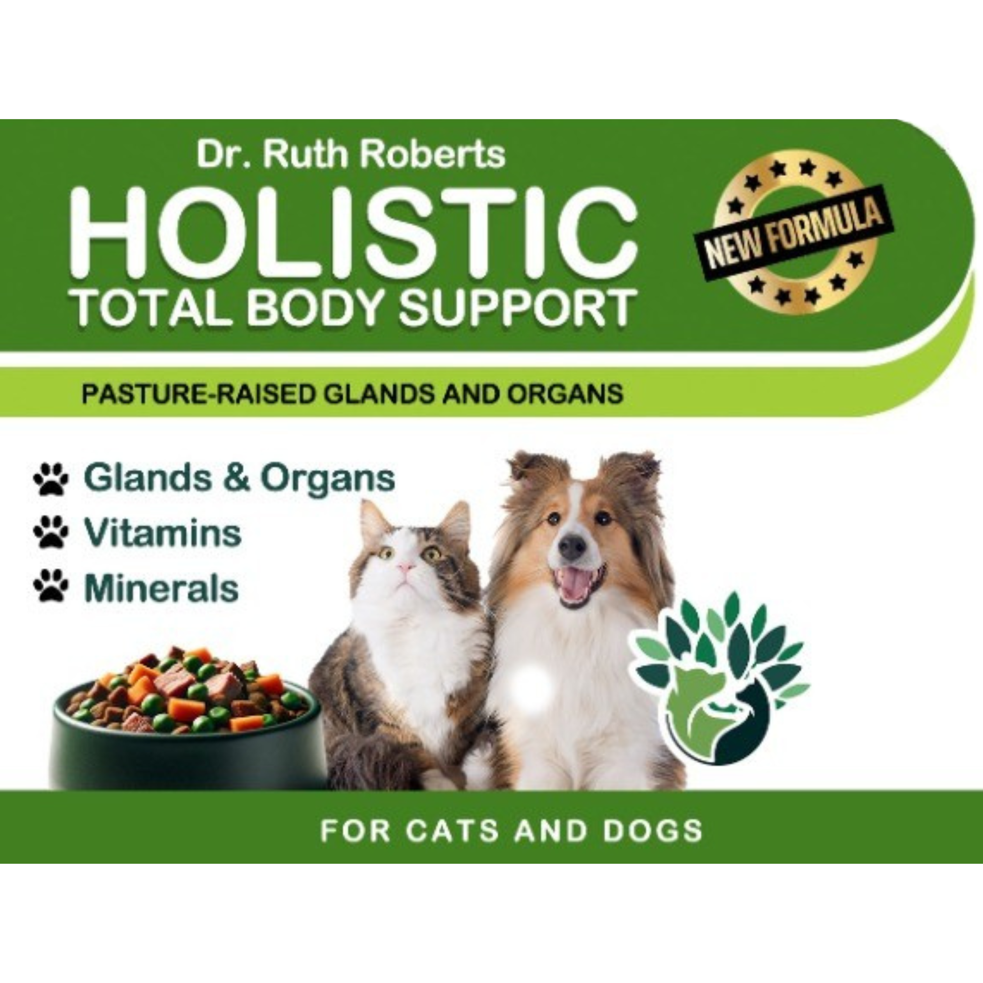 Holistic Total Body Support – Multivitamin & Glandular Support for Dogs and Cats Vitamins & Supplements Dr. Ruth Roberts