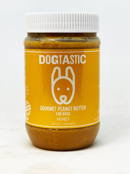 DOGTASTIC Mantequilla de Cacahuete Gourmet para perros - SABOR MIEL